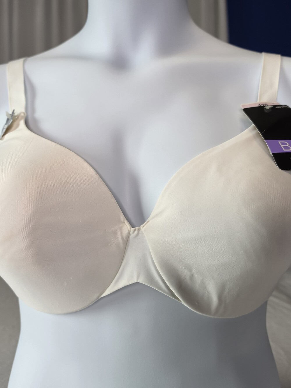 Bali Concealers 3411 White Lined Underwire T-Shirt Bra 42D NWT